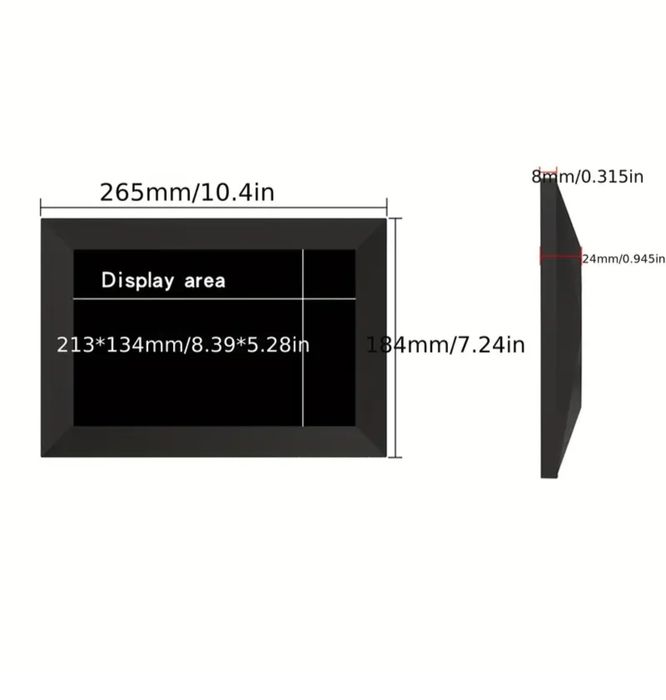 Smart Цифрова фоторамка WiFi 10,1-инчова 1280x800 32GB Uhale APP