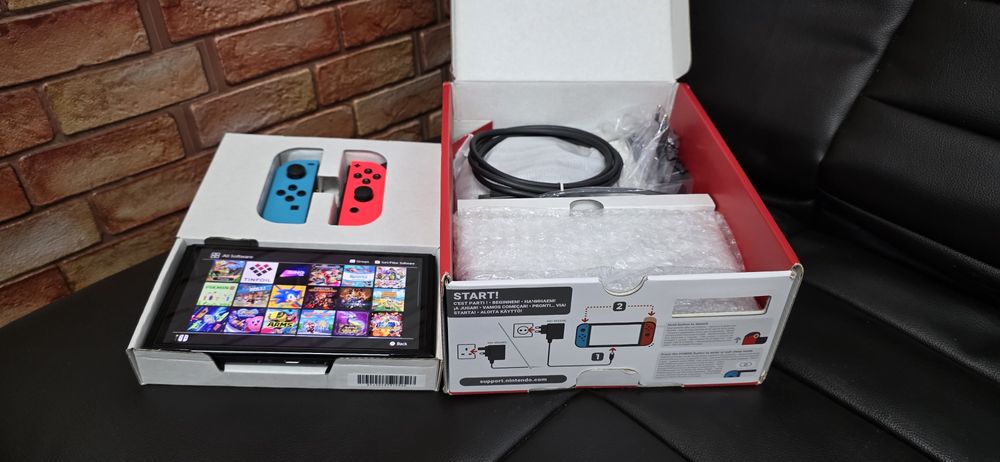 Nintendo Switch OLED Modata Consola 30 Jocuri  Impecabil SD 512GB Memo