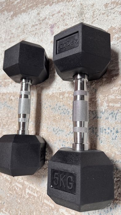 Set gantere reglabile 25 kg - stare buna/ Set gantere fixă 5 Kg