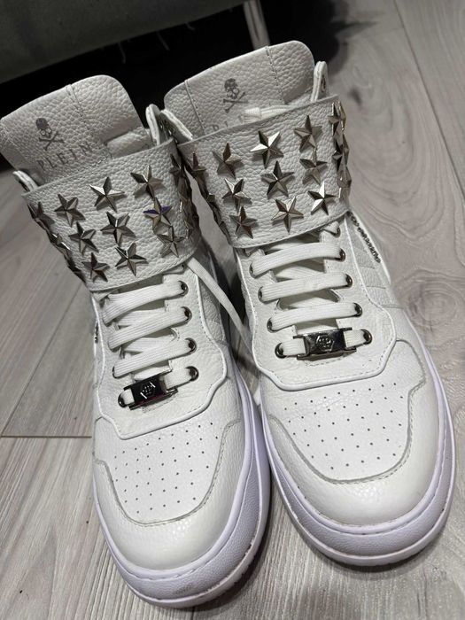 Adidasi Philipp Plein din Piele cu stele HighTop 43