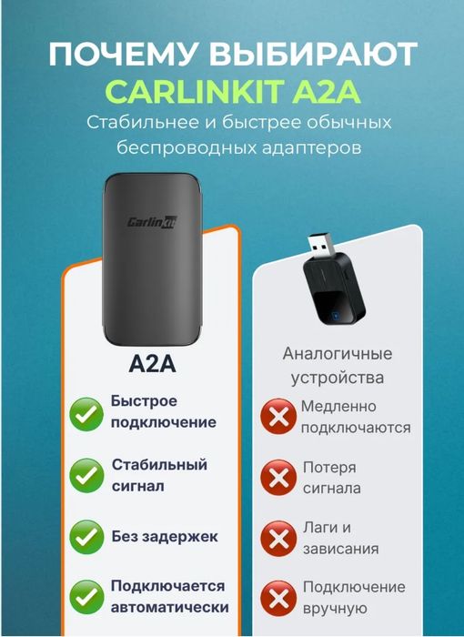 Carlinkit A2A беспроводной адаптер Android Auto