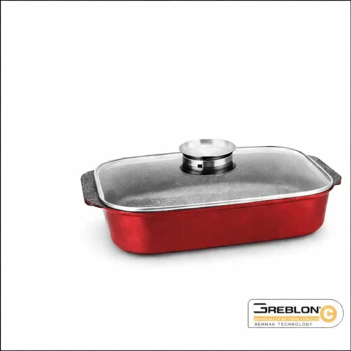 Tava cuptor Royalty Line 34 x 24 cm cu capac sticla 5.3 L