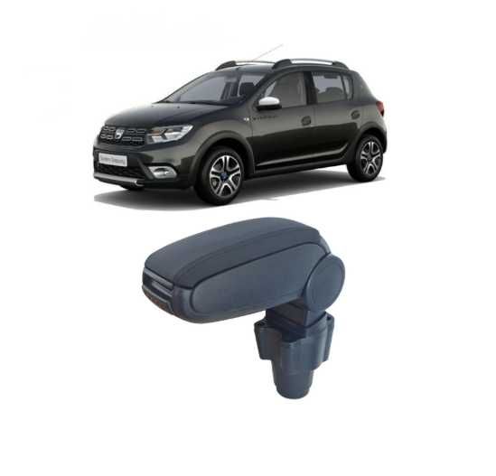 Подлакътник за Dacia Sandero 2018г, черна еко кожа