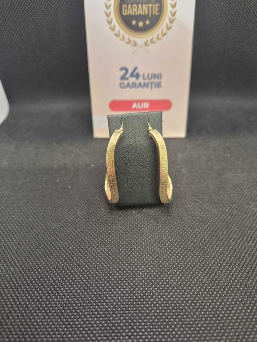 Cercei aur 14K 4.64g (49640.4 Ag42 ROMAN ) Garantie 2 ani!