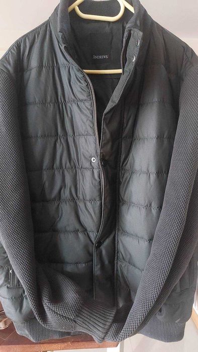 Две мъжки якета : Armani - кожено и Andrews - тъмнозелено