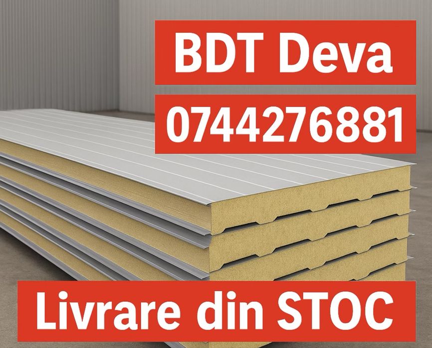 STOC !!! Panouri Sandwich Perete 60 mm Livrare Rapida (termoizolante)