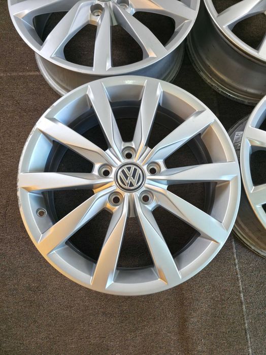 4 Jante Aliaj 5x112 17'' 6J ET 48 - OEM VW Golf 5 6 7 Caddy T-Roc / Skoda Octavia Karoq