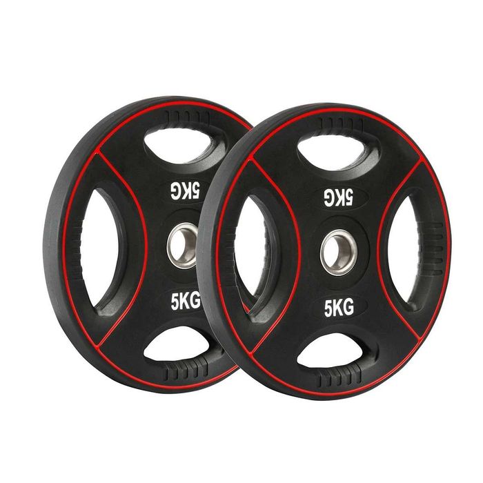 175 кг – 30 мм Уретанови Тежести с 4 захвата / Дискове