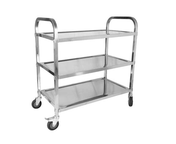 Сервировочная тележка посуды из нержавеющей стали 3-х ярусная