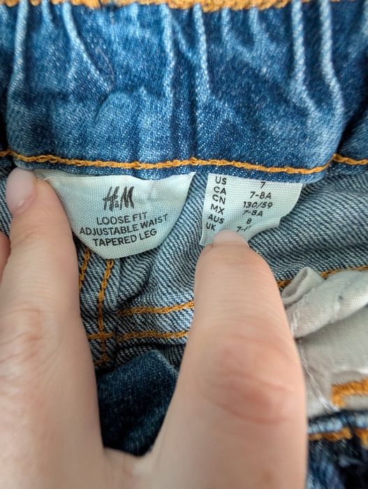 Blugi Zara 7-8 ani, ca nou, loose fit