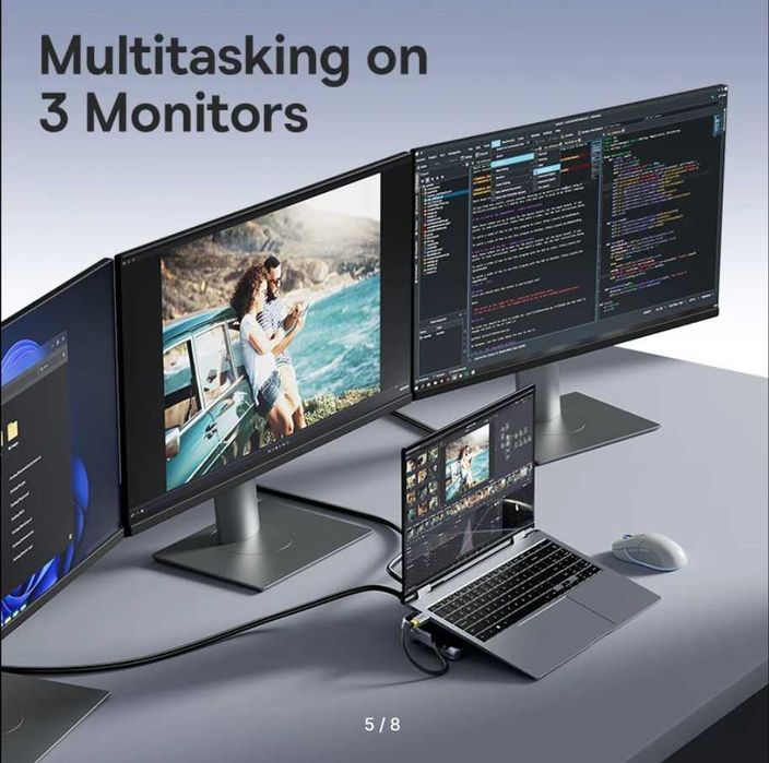 USB-C Хаб Baseus 12-in-1 с подставкой (Type-c hub)