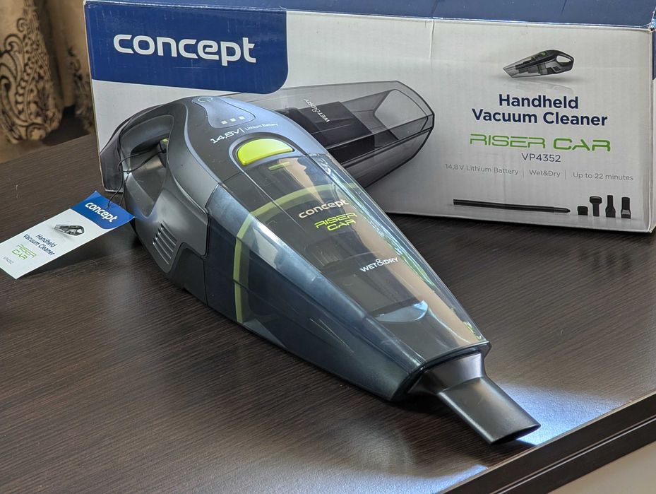 Aspirator de mână Concept VP4352, Wet & Dry, ca nou, 100W, set complet accesorii auto