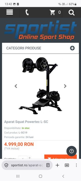 Aparat picioare gambe powertec