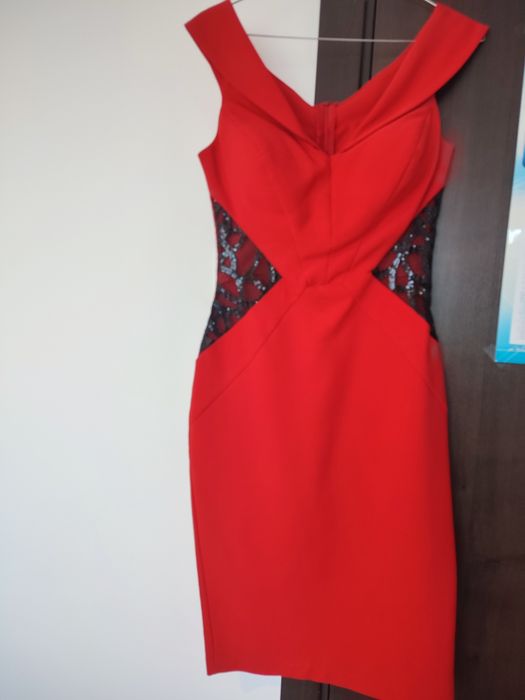 Стилна/официална червена рокля