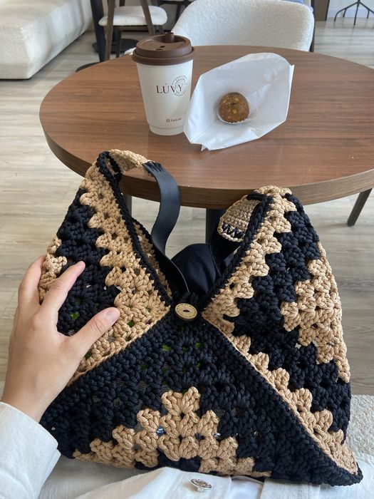 Сумка шоппер вязаная