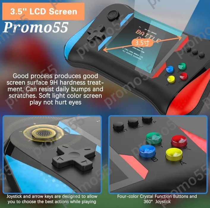 Преносима Игрова Конзола с 500 Класически Игри