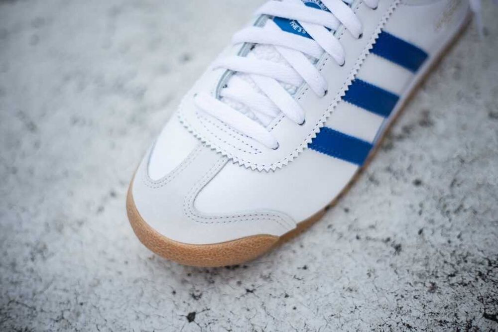 Adidas Originals ROM Leather White Blue Чисто Нови Ест Кожа UK8 / EU42