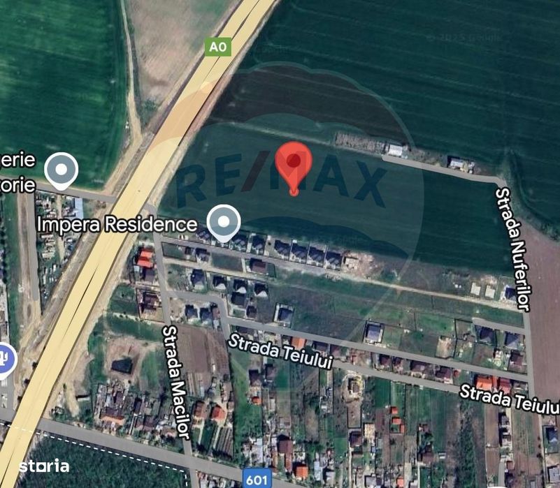 Teren 14.863mp, deschidere 42mp, acces 3 laturi - Ciorogarla, langa A0