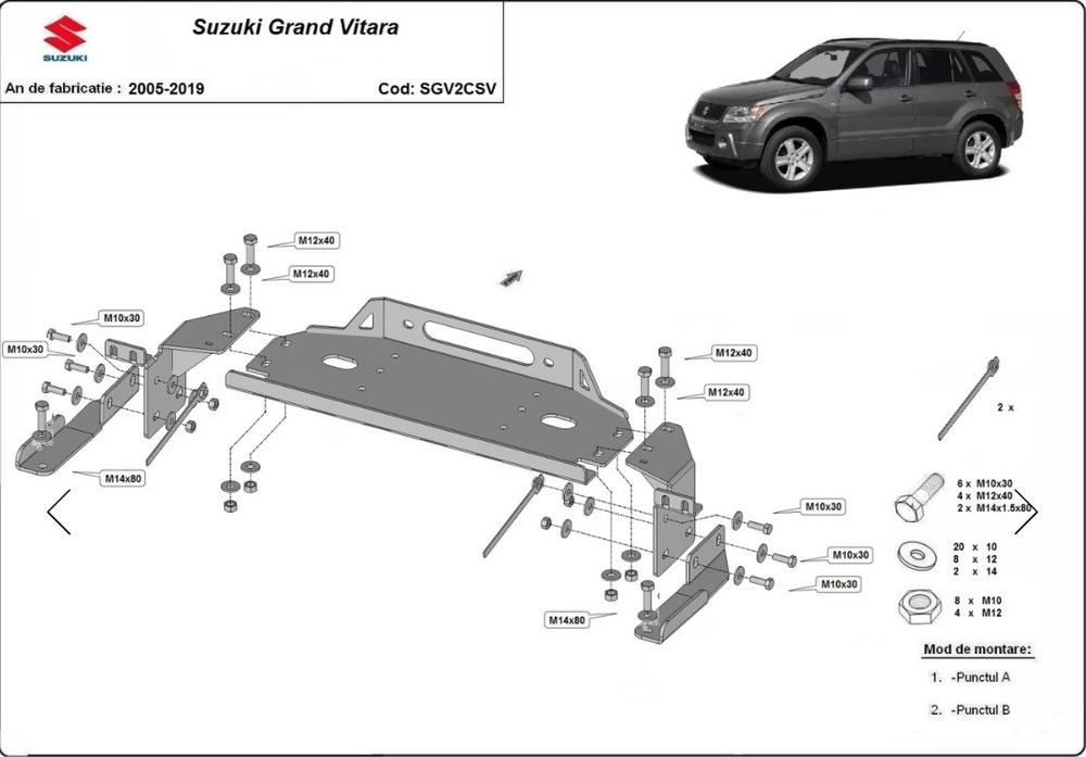 Suport troliu Suzuki Grand Vitara 2