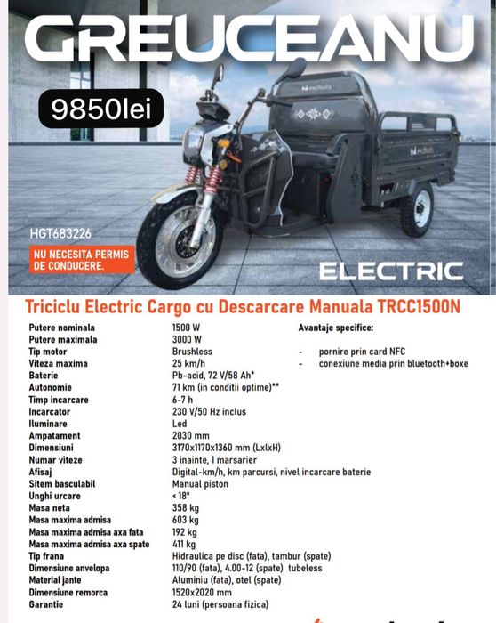 Triciclu electric diferite modele