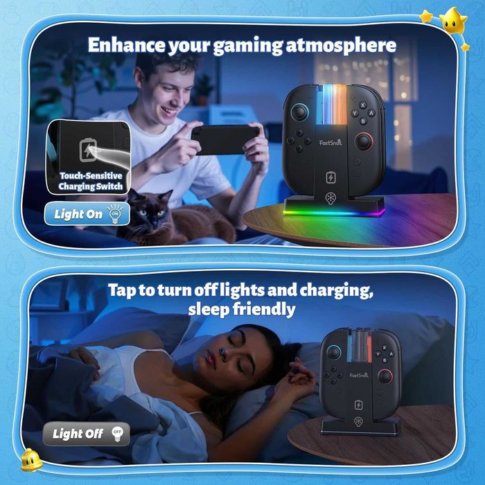 Зарядна докинг станция FASTSNAIL за Nintendo Switch 2 за Joy-Con 2