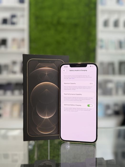 **ATSGSM.RO**iPhone 12 Pro Max 256GB Gold/Baterie92%/Fact+Gar 12 luni