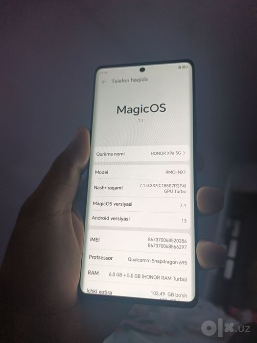 Honor x9a aybi yoq