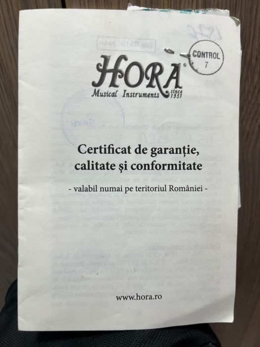 Vand chitara HORA ECO 100 (paltin), husa incusa
