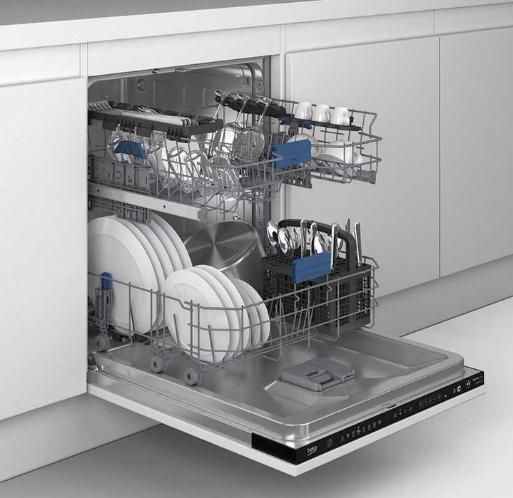 Masina de spalat vase incorporabila BEKO BDIN38440P, 14 seturi, 8 programe, 60 cm, Clasa C, panou comanda negru