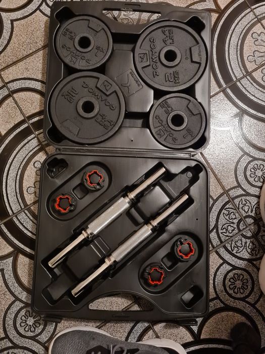 gantere, bară Z, bară dreaptă, bancă fitness