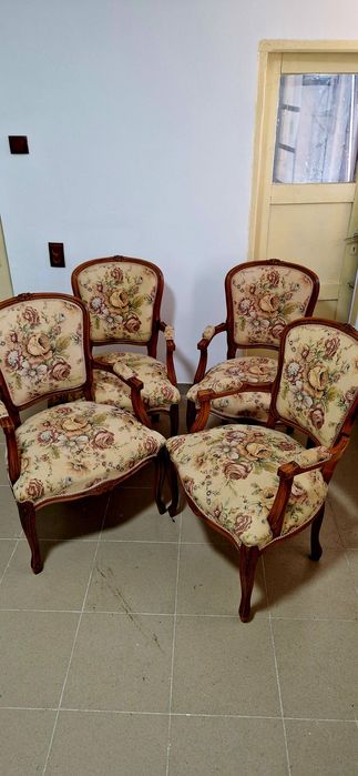 Scaun mobilier vechi goblen tapiserie Franta