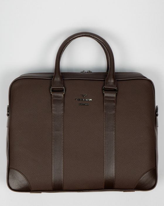 Чанта за лаптоп Teodor - кафява кожена