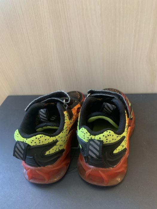 Adidași cu luminițe copii Step by Step, mărimea 24, negru-neon