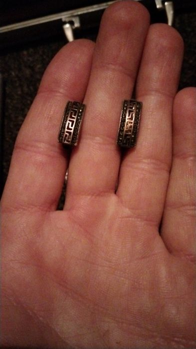 Серебряные серьги Версачи