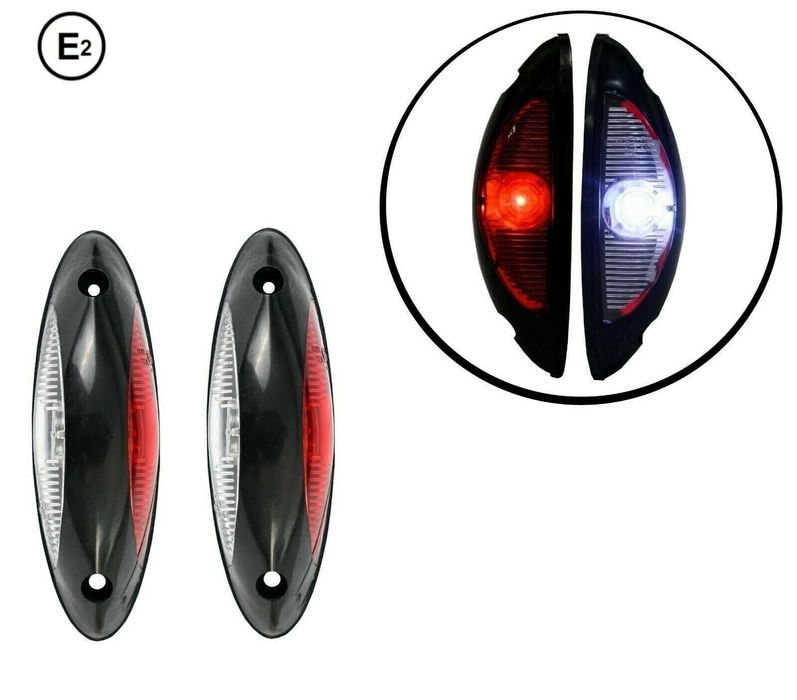 1 бр. LED ЛЕД габарити за вертикален монтаж за камион бус Тир 12-24V