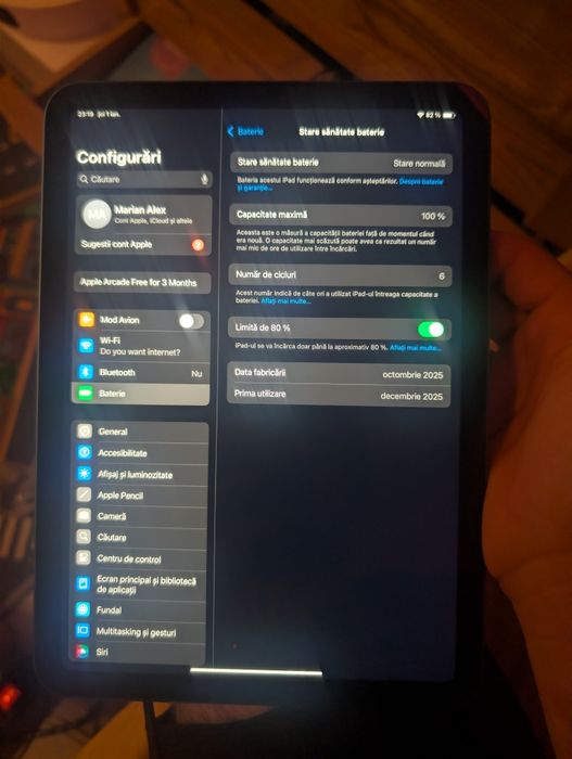 Apple iPad A16 128GB Blue | Ca nou | Cutie + Accesorii | Baterie 100%