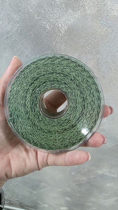 Dantela macrame verde Floro