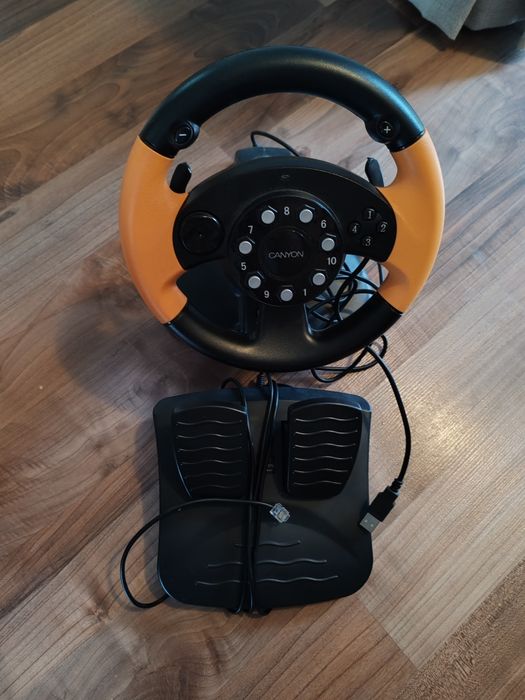 Volan Gaming PC cu Pedale Canyon CNG-GW01N – În stare excelentă!