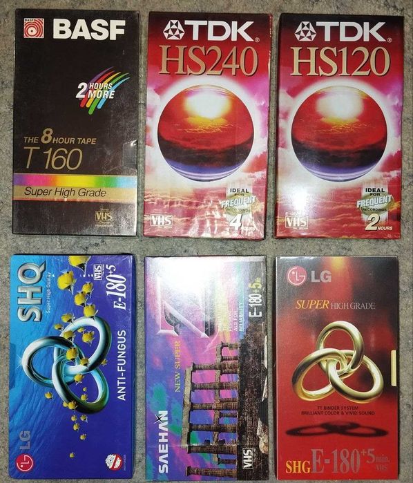 Видео и аудио кассеты запечатанные