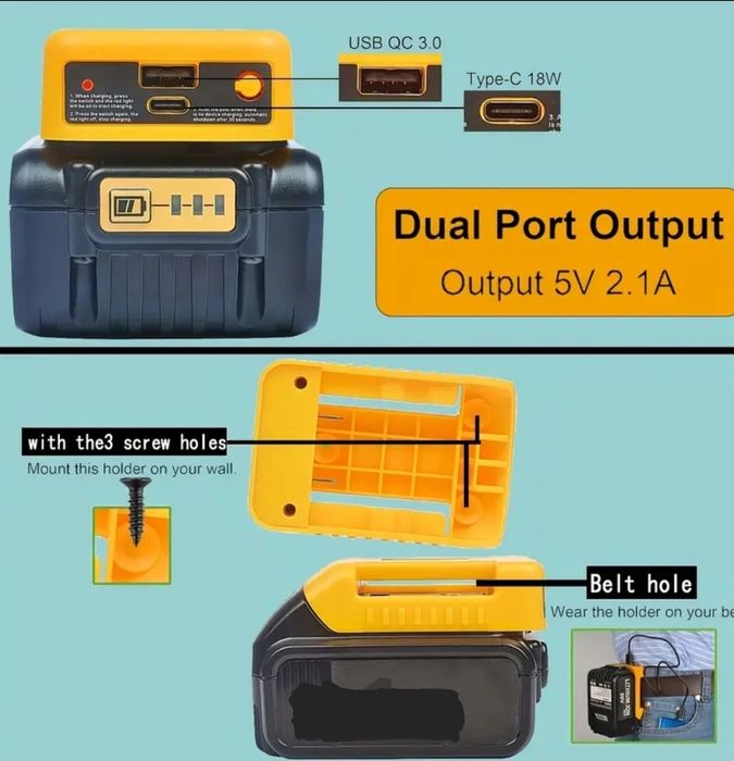 Адаптер за зареждане за батерия  Dewalt