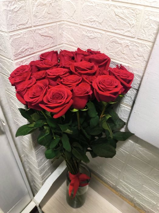 Букет метровых роз 25 новый свежий!