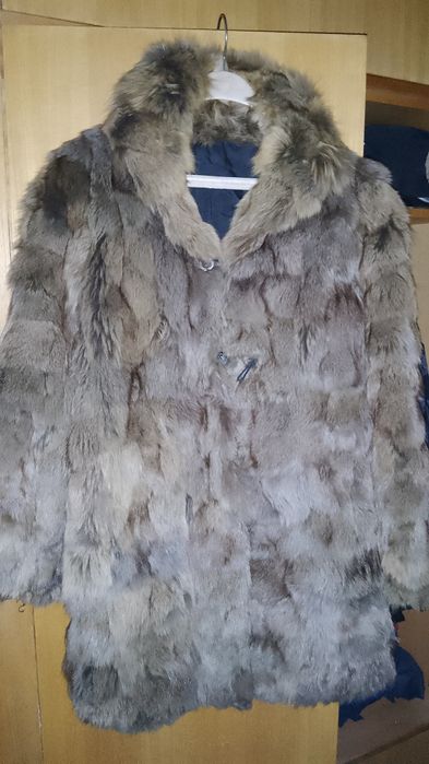 Дамско палто естествен косъм.