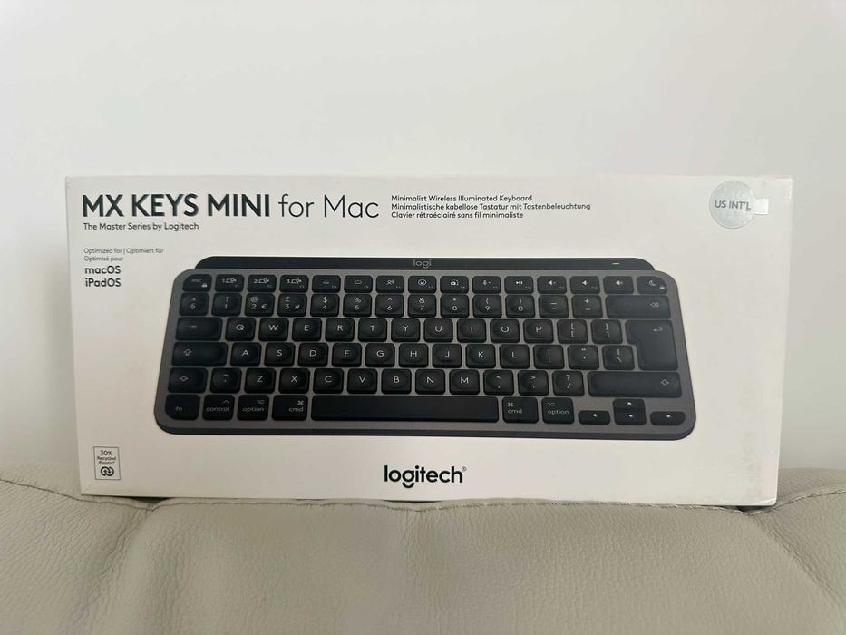 Tastatura Logitech MX Keys S Mini pentru MAC / Windows, Bluetooth, US INTL layout, Space Grey