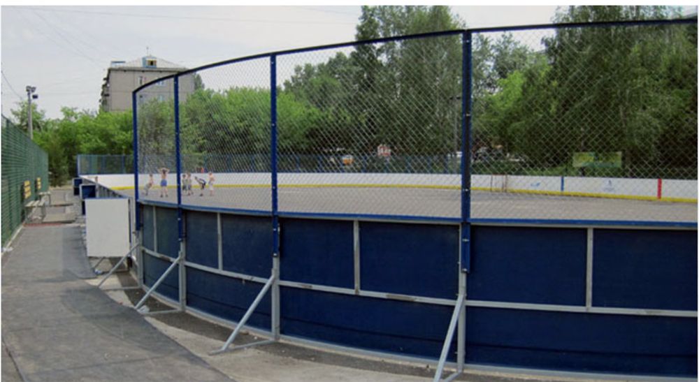 Хоккейный корт, сборка и установка