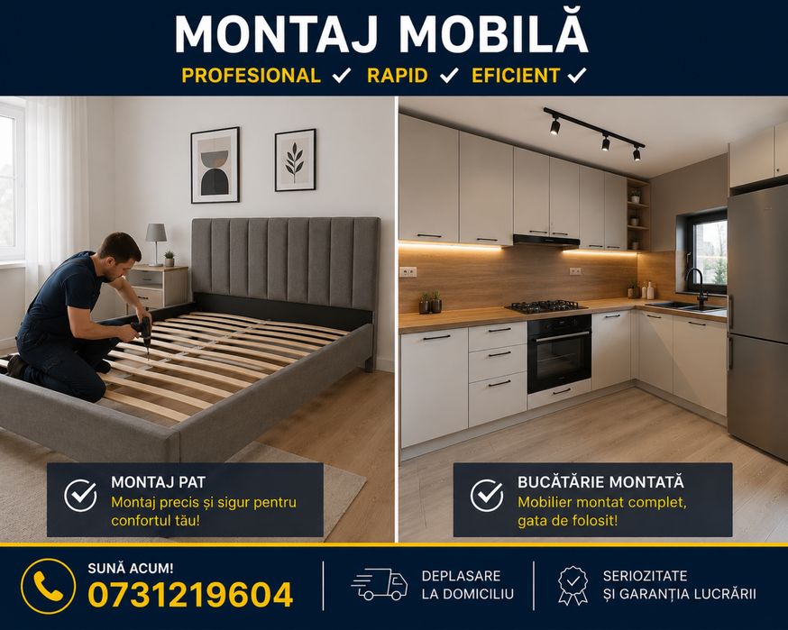 Montam mobila la preturi avantajoase