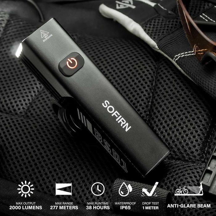 Sofirn BS01 de 2000 lumeni-far bicicleta