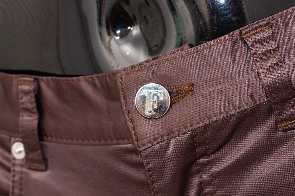 GIANFRANCO FERRÉ дамски панталон от сатен кафяв р-р 28