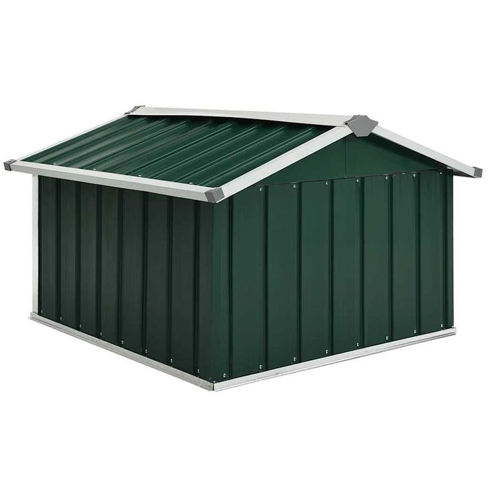 Copertină pentru robot de tuns iarba 92x97x63 cm, verde oțel VidaXL