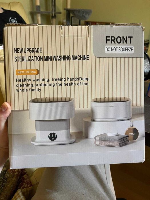 Mini mașină de spălat pliabilă 9L, camping, călătorie, mașină, rulotă