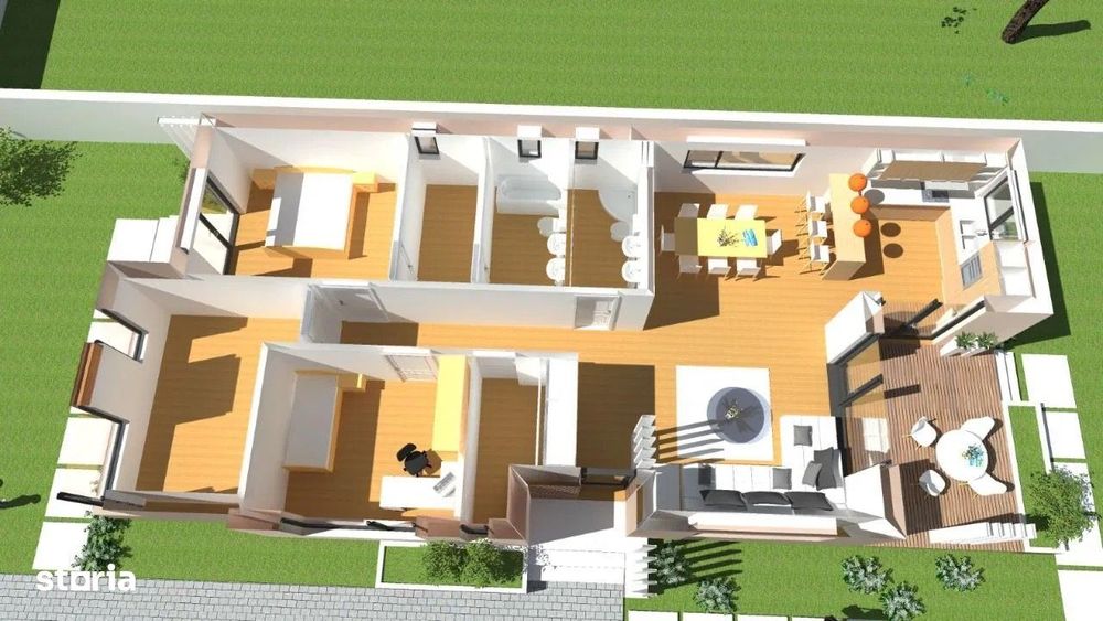 Casa noua, pe un nivel, cu consum de energie aproape 0!